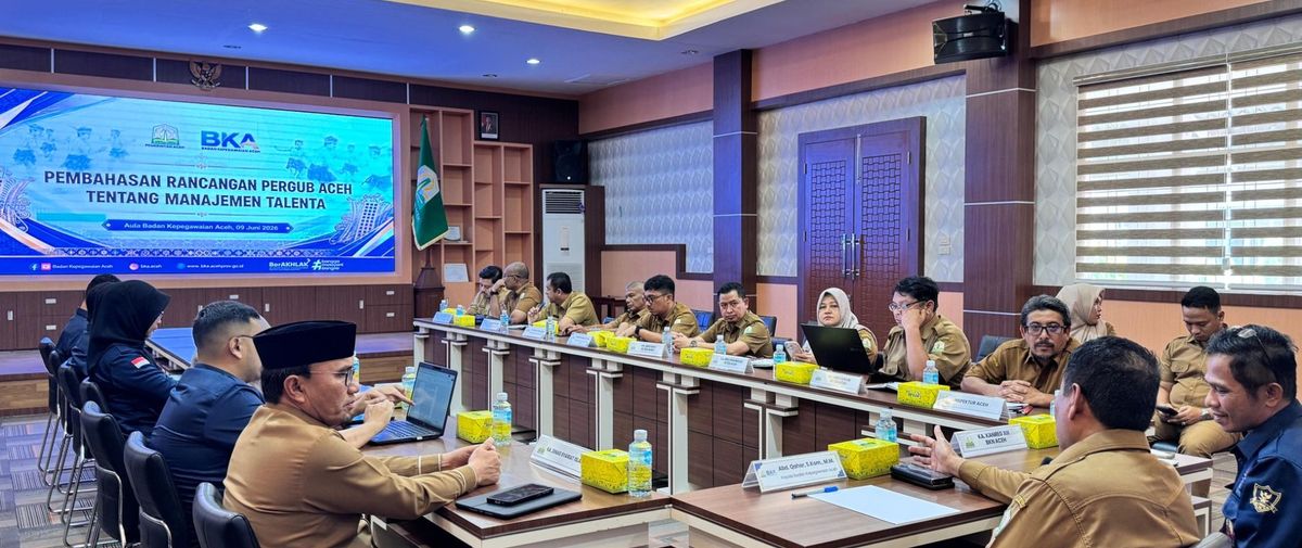 BKA Matangkan Rancangan Pergub Manajemen Talenta ASN Aceh